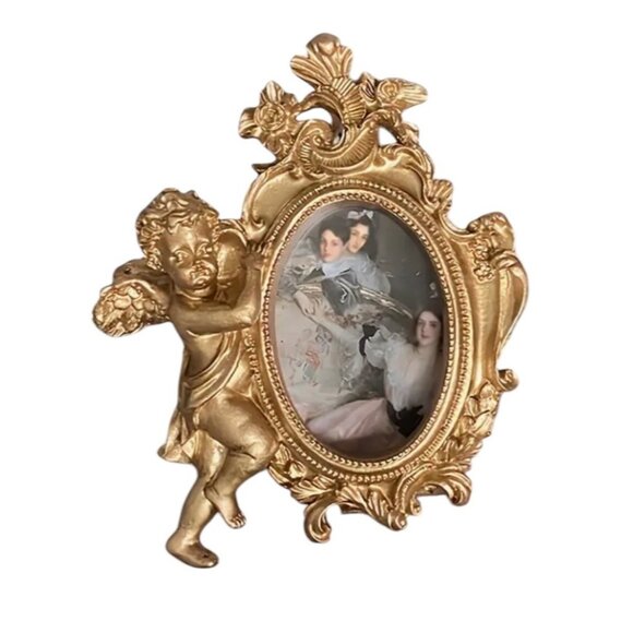 Vintage Gold Cherub Ornate Picture Frame D - Picture 1 of 2